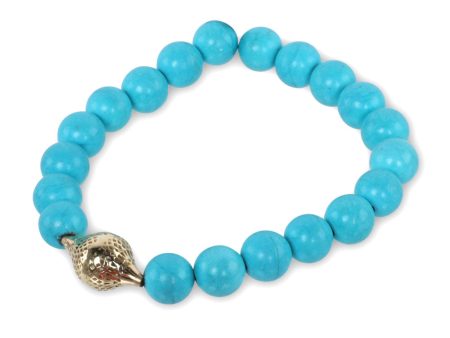 Turquoise Beaded Stretch Bracelet For Discount