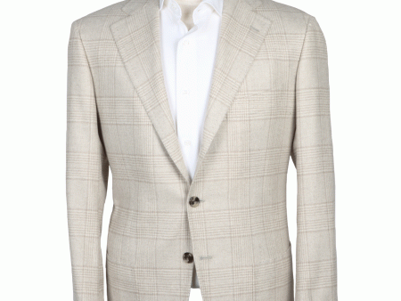 Light Brown and Cream Plaid Sportcoat Online Hot Sale