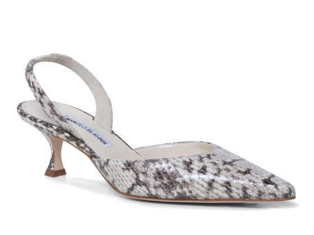 Carolyne 50 Elaphe Slingback Pump in Animal Print Fashion