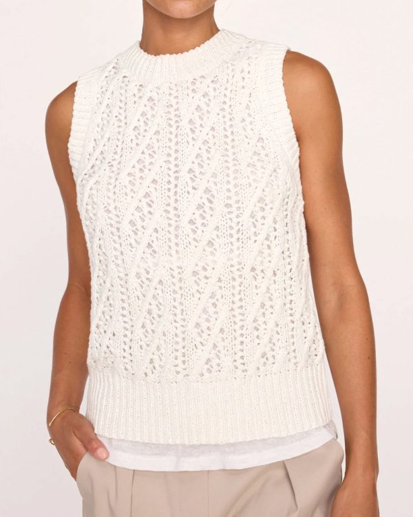 Salt White Otto Layered Tank Cheap