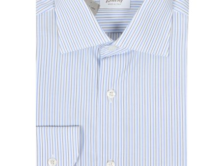 Bluette Popline Stripe Dress Shirt Online Sale