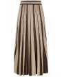 Black and Gold Metallic Stripe Story Skirt Online