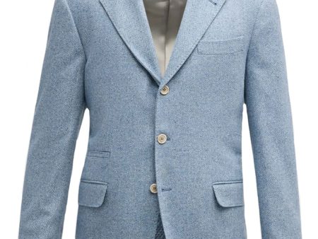 Blue Herringbone Sportcoat Cheap