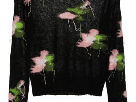 Black and Pink Intarsia Sweater Sale