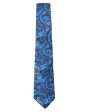 Bright Blue Paisley Tie For Sale