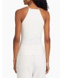 White Irina High Neck Tank Top Fashion