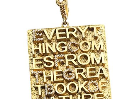 “Everything Comes From The Great Book” Pendant on Sale