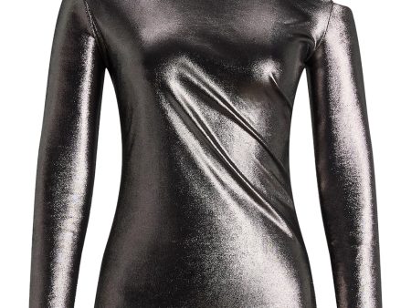 Asteroid Metallic Jersey Blouse Hot on Sale