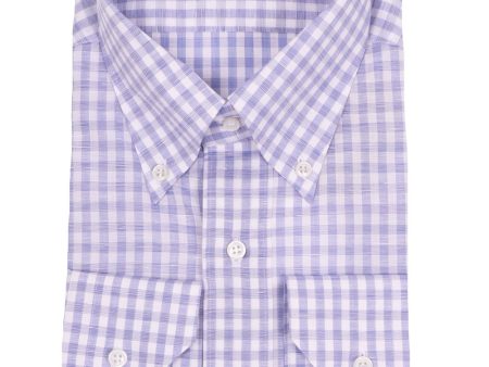 Blue and White Plaid Boston Sportshirt Hot on Sale