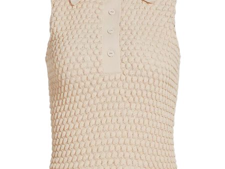 Beige Sleeveless Georgia Polo Sale