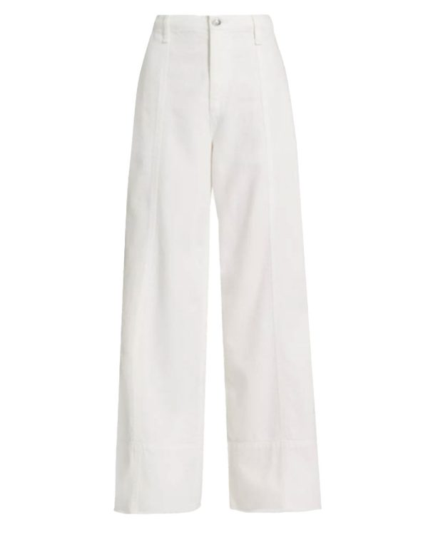 White Featherweight Arianna Cropped Palazzo For Discount