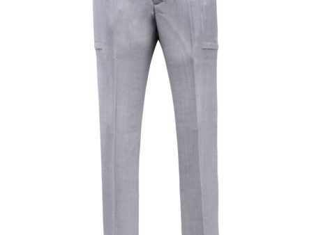 Light Grey Twill Cargo Pants Online Sale