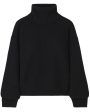 Black Ribbed Cashmere Turtleneck on Sale