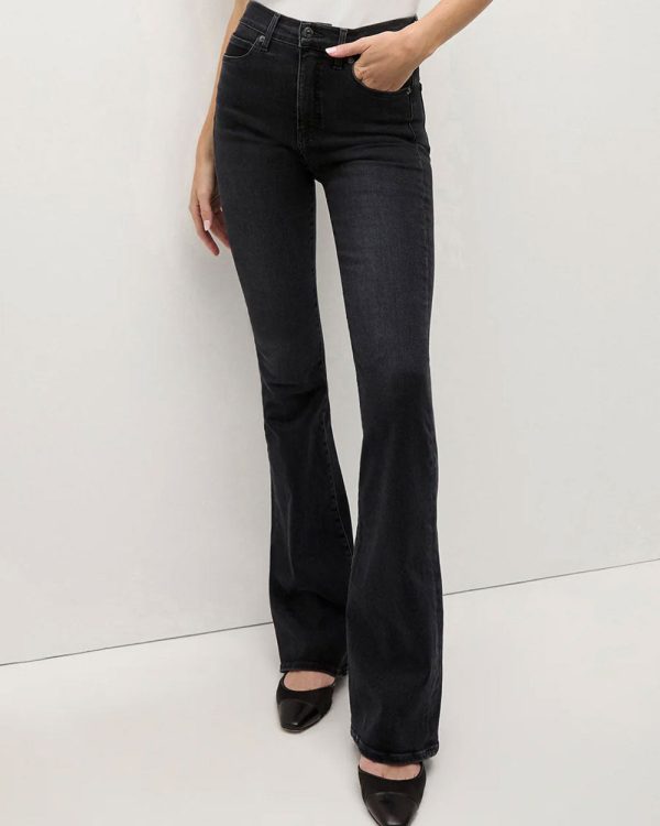 Beverly Skinny Flare in Washed Onyx For Cheap