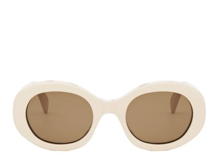 Triomphe Sunglasses in Shiny Beige Online