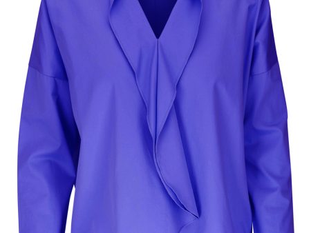 Ultra Violet Silk Charmeuse Long Sleeve Fin Gaban Shirt Online Hot Sale