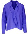 Ultra Violet Silk Charmeuse Long Sleeve Fin Gaban Shirt Online Hot Sale