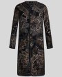 Black Palm Print Reversible Coat Discount