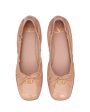 VLogo Signature Patent Leather Ballerina in Rose Cannelle Cheap