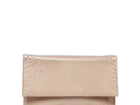 Sofia Python Soleil Clutch in Oro Online Hot Sale