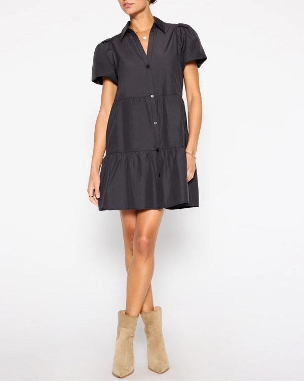 Washed Black Havana Mini Dress Online Hot Sale