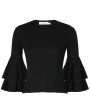 Black Story Ruffle Top Fashion