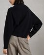 Black Ribbed Cashmere Turtleneck on Sale