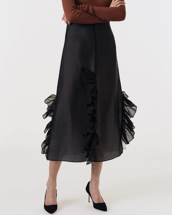 Black Radieux Frill Skirt Online Sale