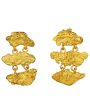 Triple Gold Nugget Drop Earrings Sale