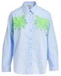 Feeling Blue Embellished Fresh Shirt For Cheap