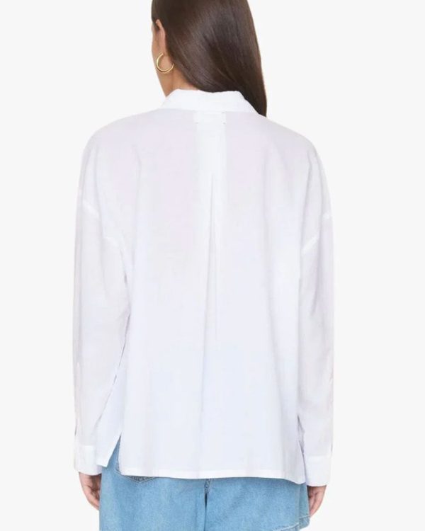 White Henry Long Sleeve Shirt For Discount