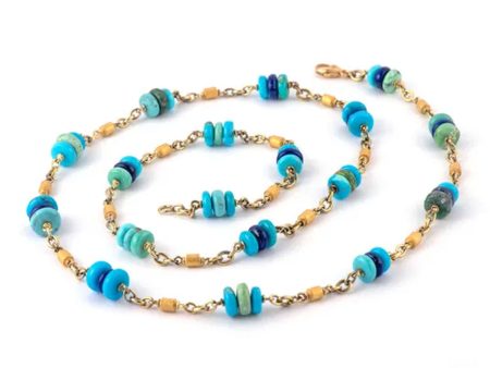 Turquoise and Lapis Beaded Necklace Online