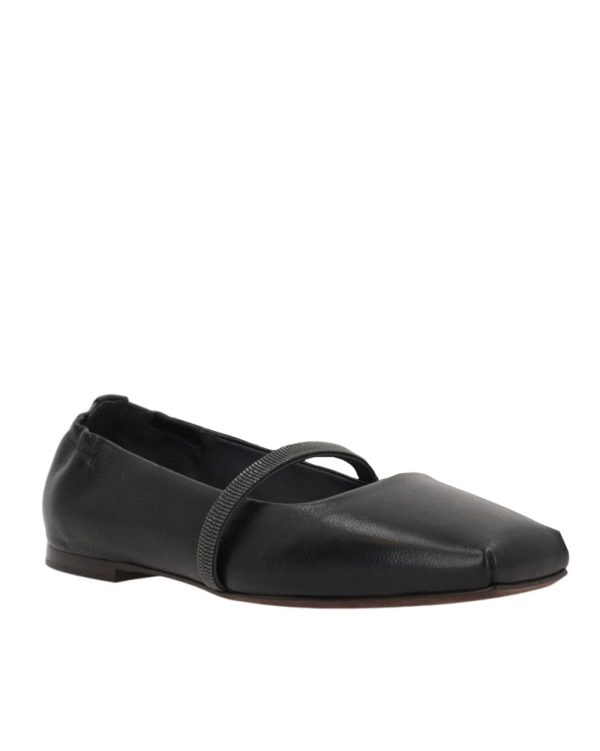 Monili Ballet Flats in Black on Sale