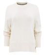 Almond Fenton Crewneck Fringe Sweater on Sale