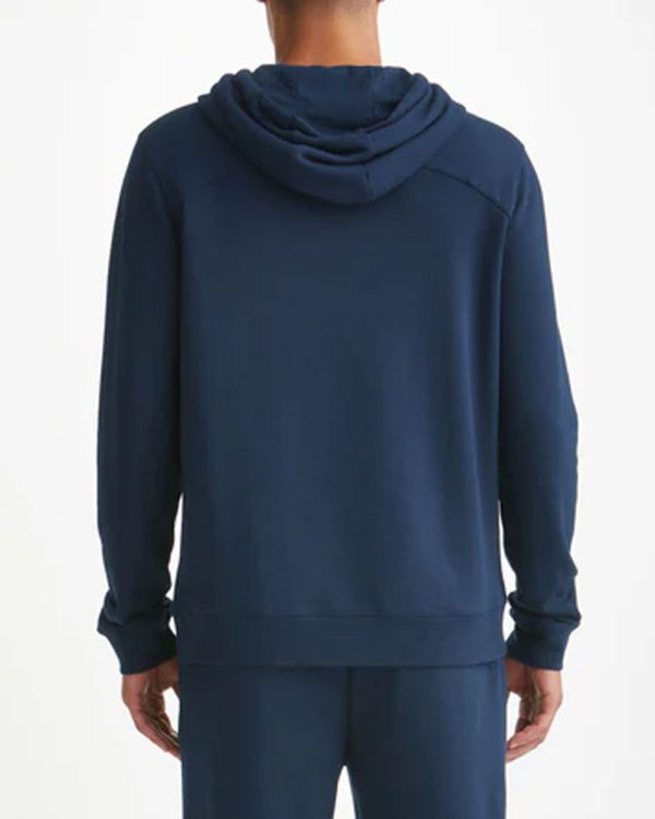 Navy Quinn Hooded Sweatshirt on Sale