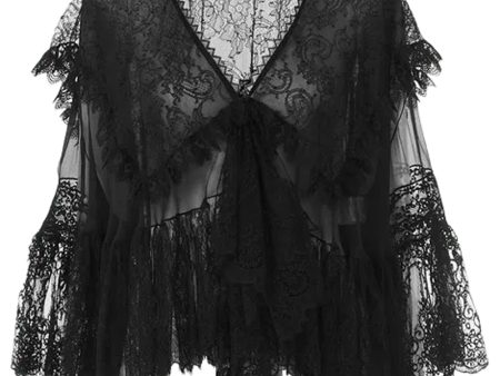 Black Lace Blouse Fashion