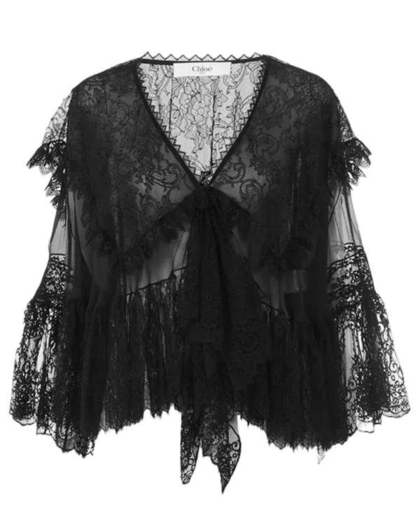 Black Lace Blouse Fashion