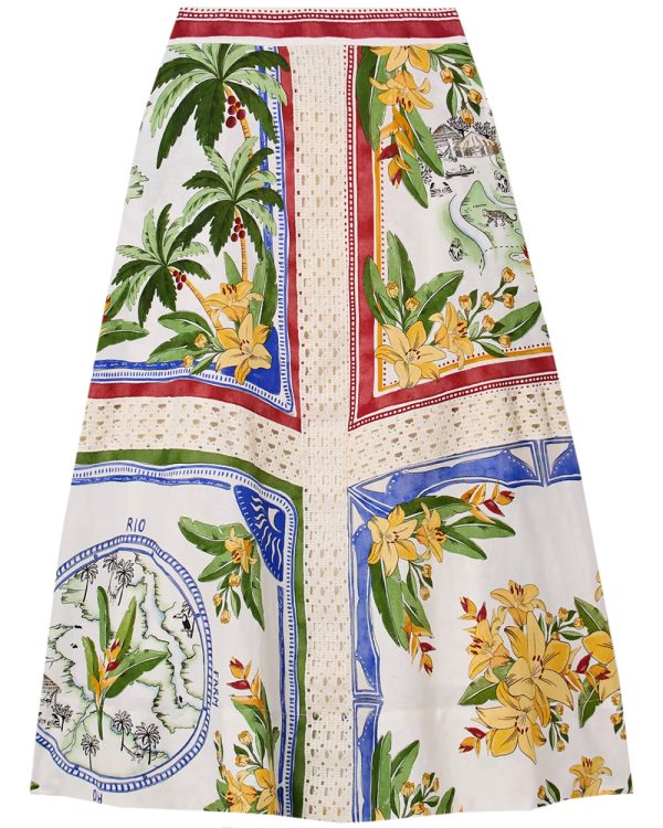 Tropical Destination Midi Skirt Sale