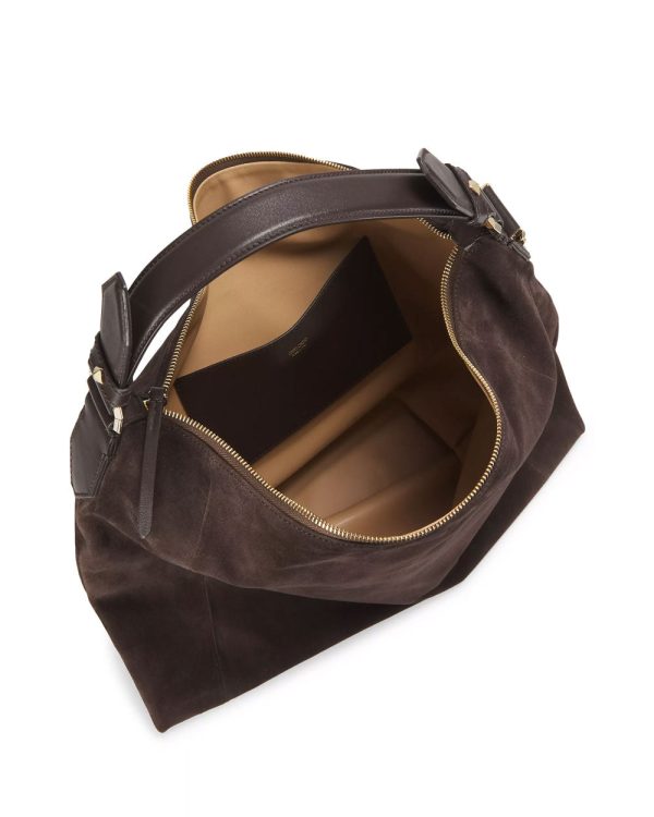 Ana Suede Hobo Bag in Coffee Online Sale