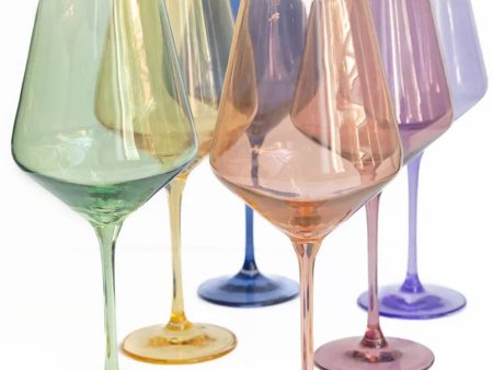 Pastel Multi Color Stemware Set Online