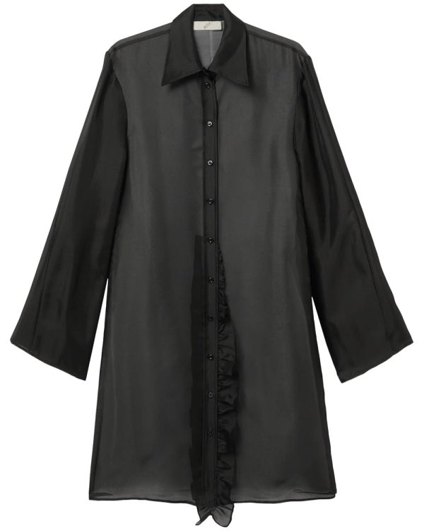 Black Organza Radieux Dress For Cheap