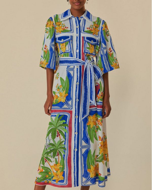 Tropical Destination Midi Dress Online Hot Sale