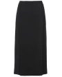 Black Scalloped Midi Skirt Discount