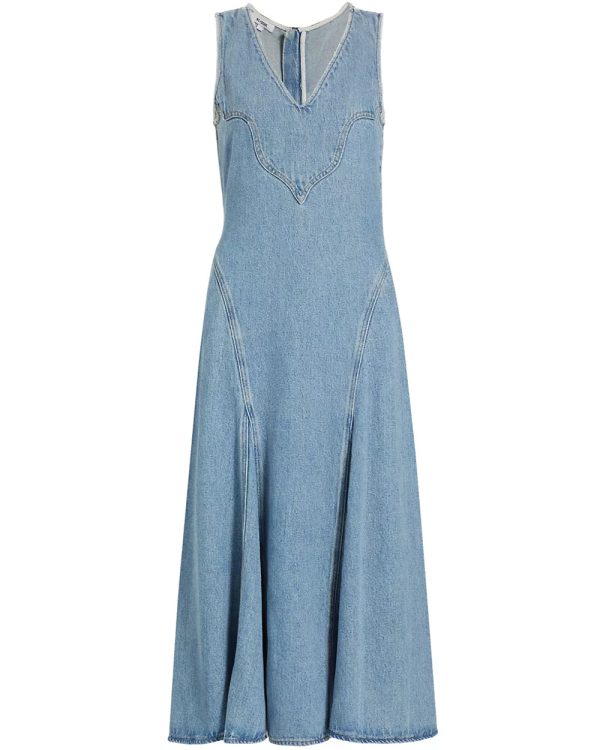 Western Denim Dress in Mojave Hot on Sale