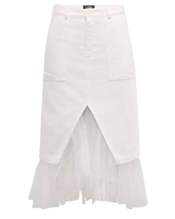 White Mr and Mrs Benjamin Skirt on Sale