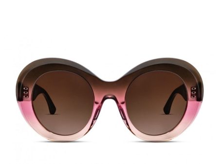 Pulpy Glasses in Gradient Brown & Pink For Sale