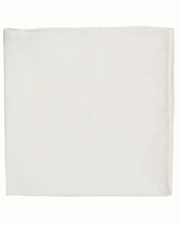 White Linen Pocket Square Cheap