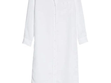 White Linen Rory Maxi Shirtdress For Discount