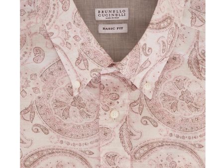 Tan Paisley Sportshirt Online Hot Sale