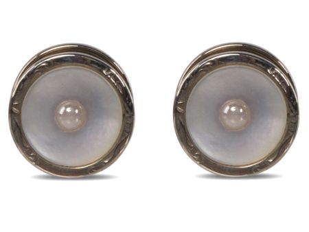 Sterling Silver and Mother of Pearl Cufflinks Fashion